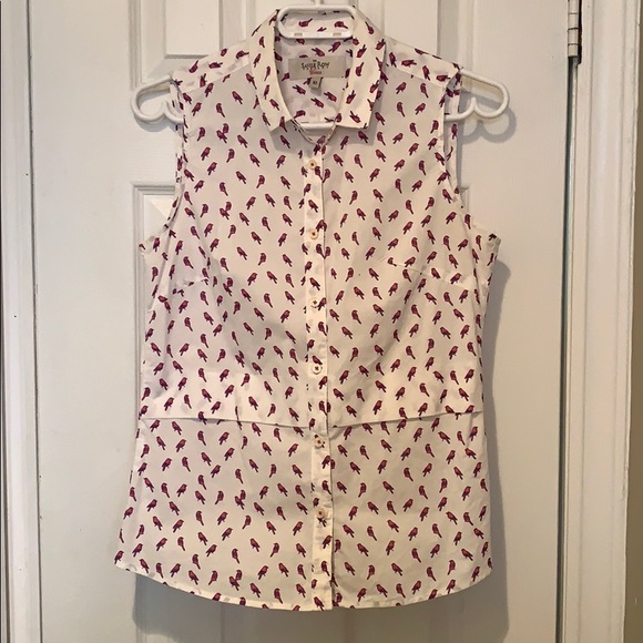 Sleeveless button-down blouse - Picture 1 of 5